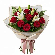 Букет цветов из:  Лилии и Розы #REPLACE_PRED# Непецино