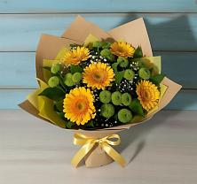 Букет цветов из:  Герберы и Хризантемы в Непецино