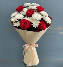 Букет цветов из:  Розы и Хризантемы в Непецино