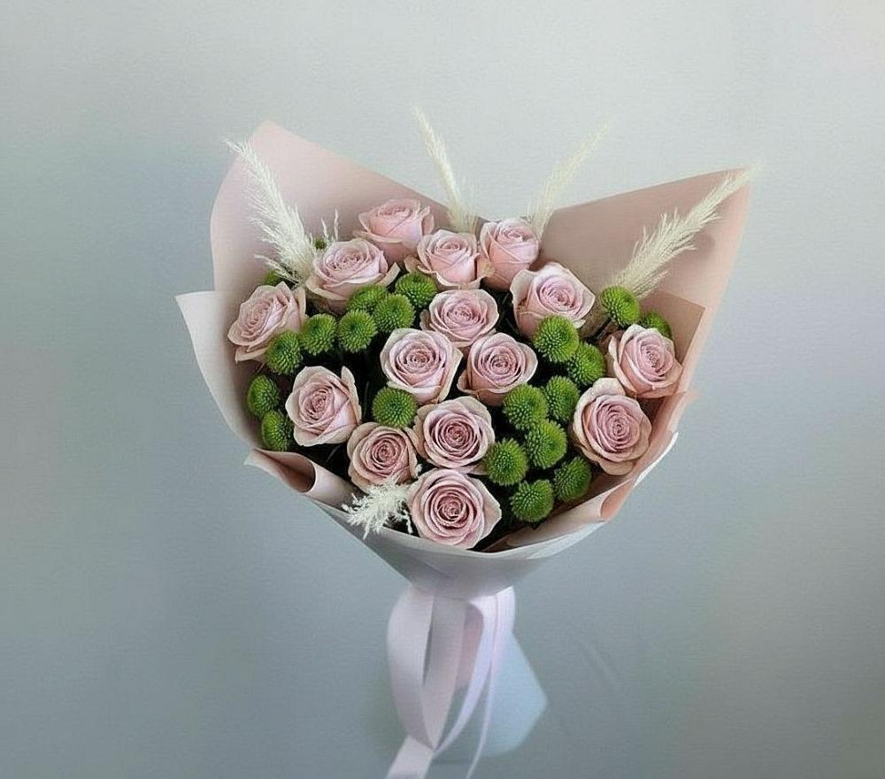 Букет цветов из: Розы и Хризантемы в Непецино