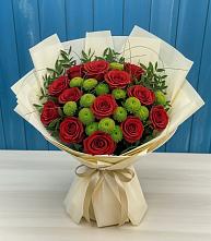 Букет цветов из:  Розы и Хризантемы в Непецино