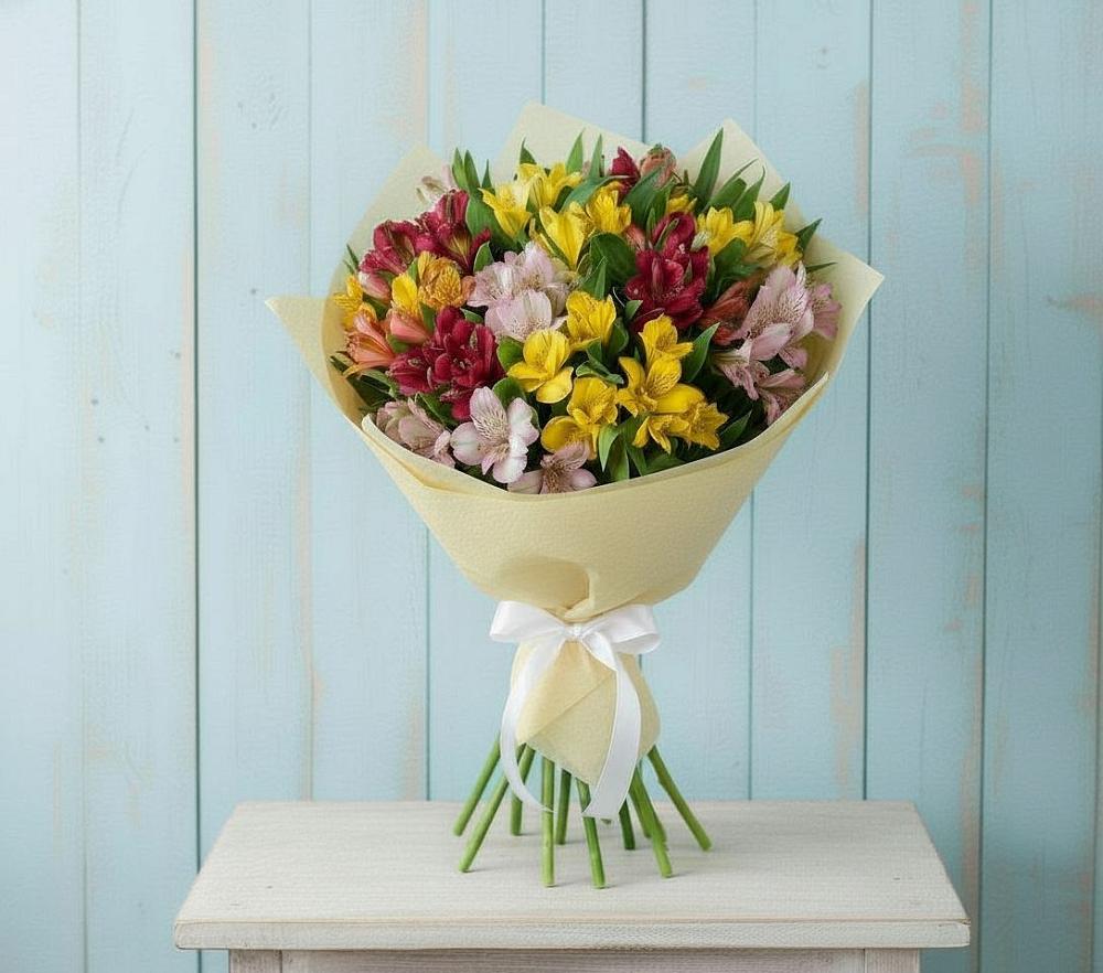 Букет цветов из: Альстромерии в Непецино