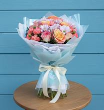 Букет цветов из:  Хризантемы и Розы в Непецино