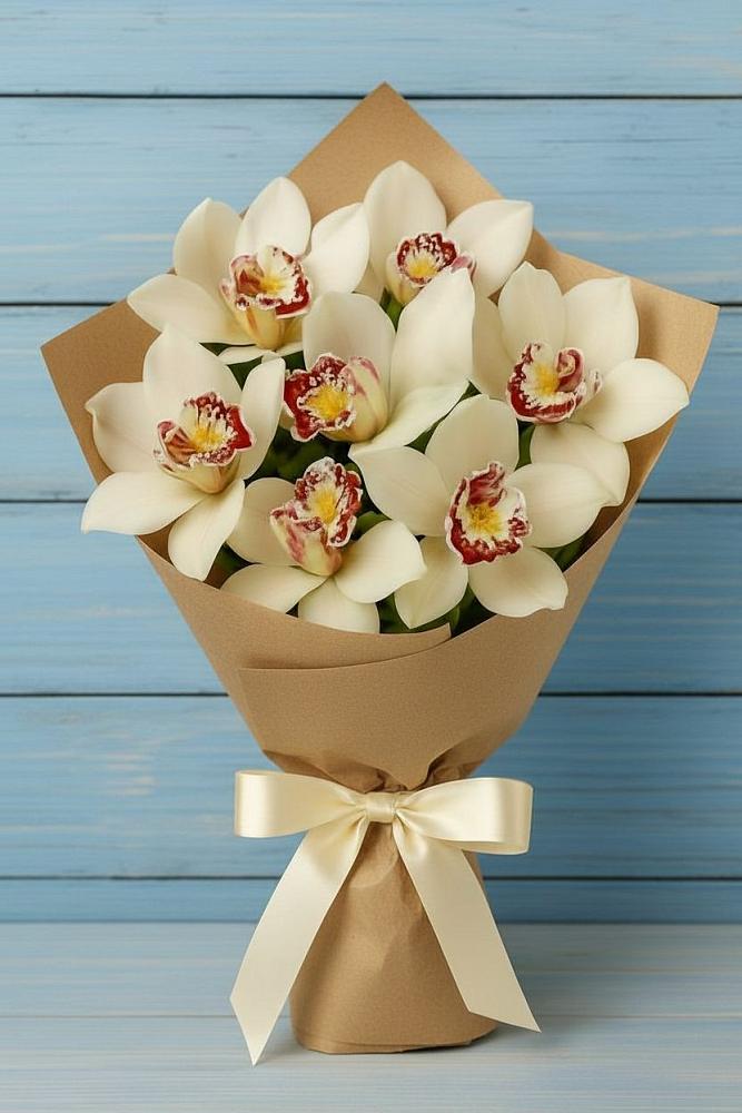 Букет цветов из: Орхидеи и Розы в Непецино